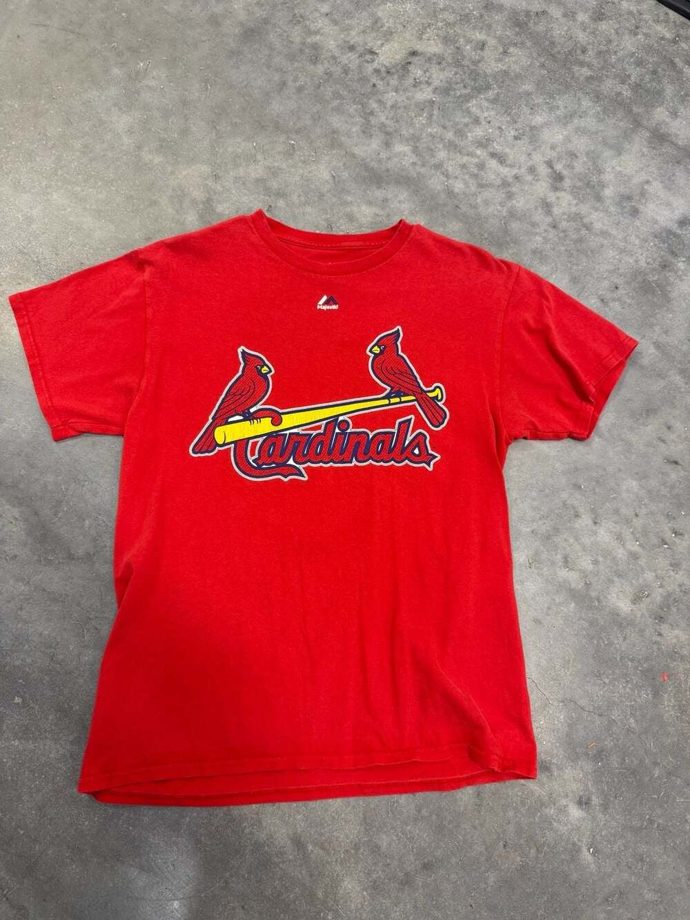 Majestic St. Louis Cardinals Molina #4 Red T-Shirt